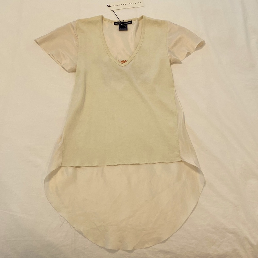 Laundry Industry white silk T shirt